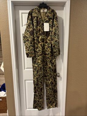 Vintage Black Sheep “Leader in the Field” Camo Jumpsuit Coveralls NWT Size L